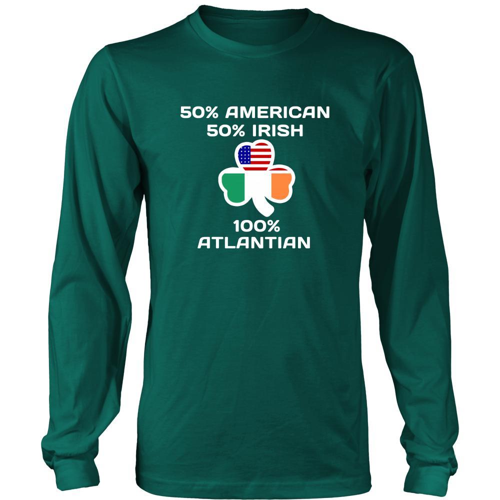 Saint Patrick's Day - " 100 % Atlanta Irish " - custom made apparel.-T-shirt-Teelime | shirts-hoodies-mugs