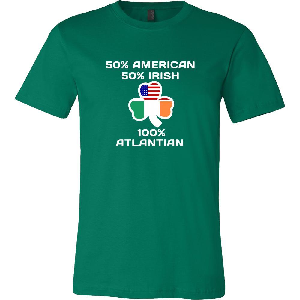 Saint Patrick's Day - " 100 % Atlanta Irish " - custom made funny t-shirts.-T-shirt-Teelime | shirts-hoodies-mugs