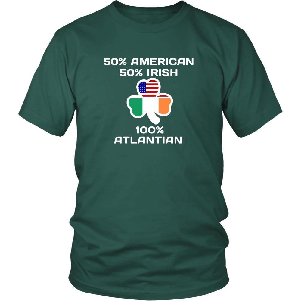 Saint Patrick's Day - " 100 % Atlanta Irish " - custom made funny t-shirts.-T-shirt-Teelime | shirts-hoodies-mugs