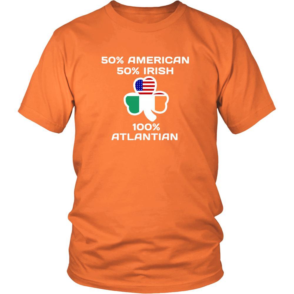 Saint Patrick's Day - " 100 % Atlanta Irish " - custom made funny t-shirts.-T-shirt-Teelime | shirts-hoodies-mugs