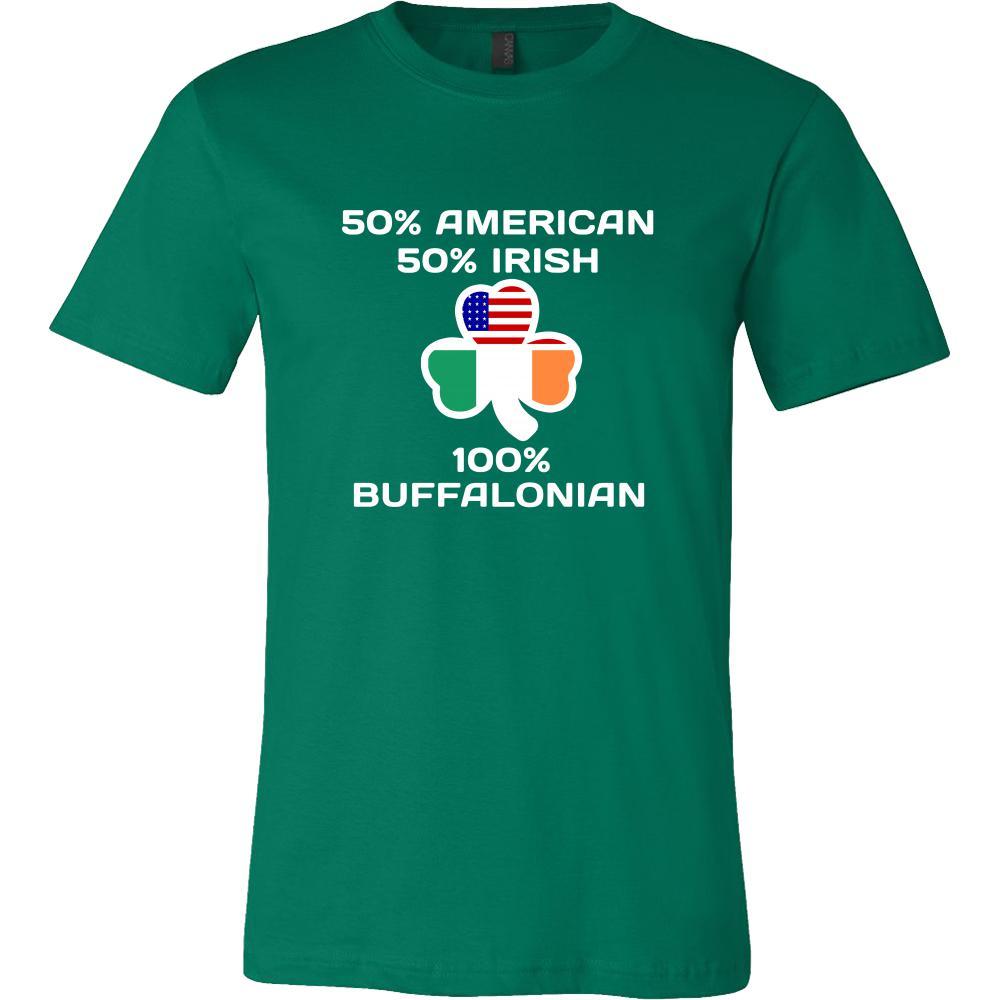 Saint Patrick's Day - " 100 % Buffalo Irish " - custom made funny t-shirts.-T-shirt-Teelime | shirts-hoodies-mugs