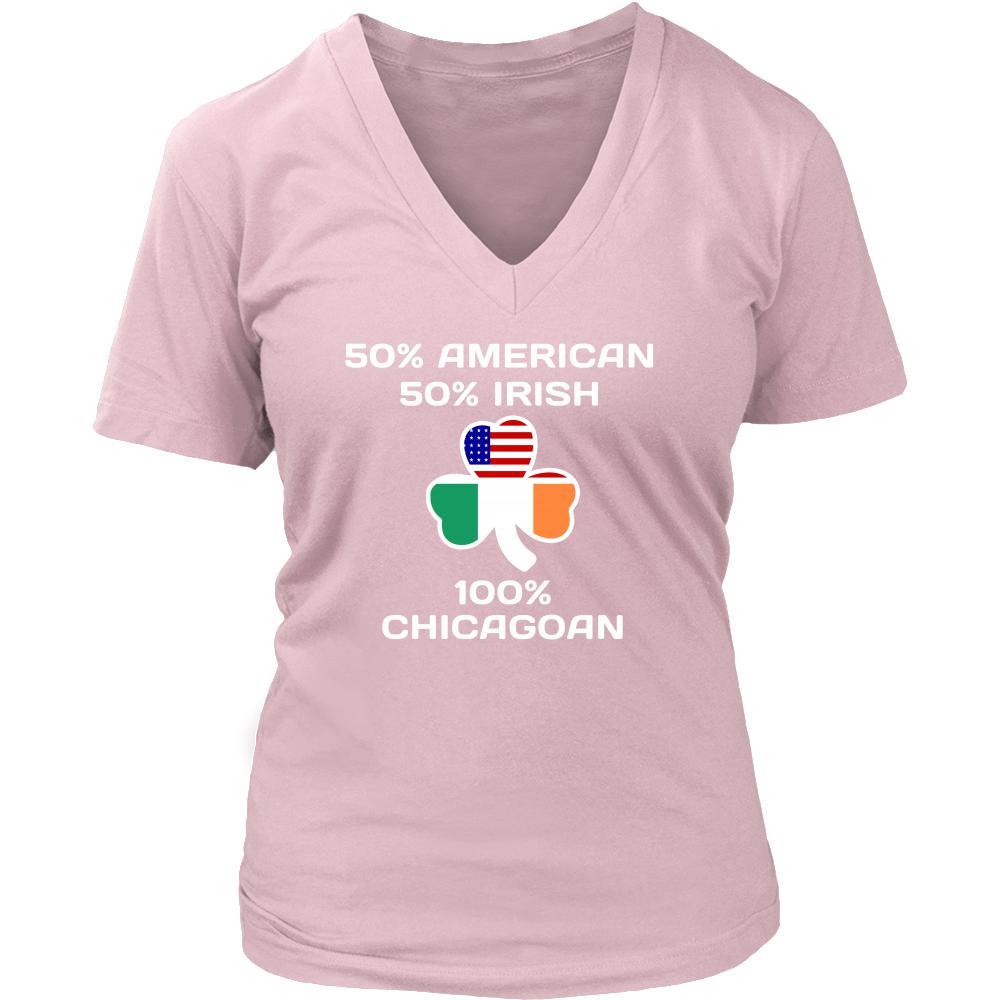 Saint Patrick's Day - " 100 % Chicago Irish " - custom made funny t-shirts.-T-shirt-Teelime | shirts-hoodies-mugs