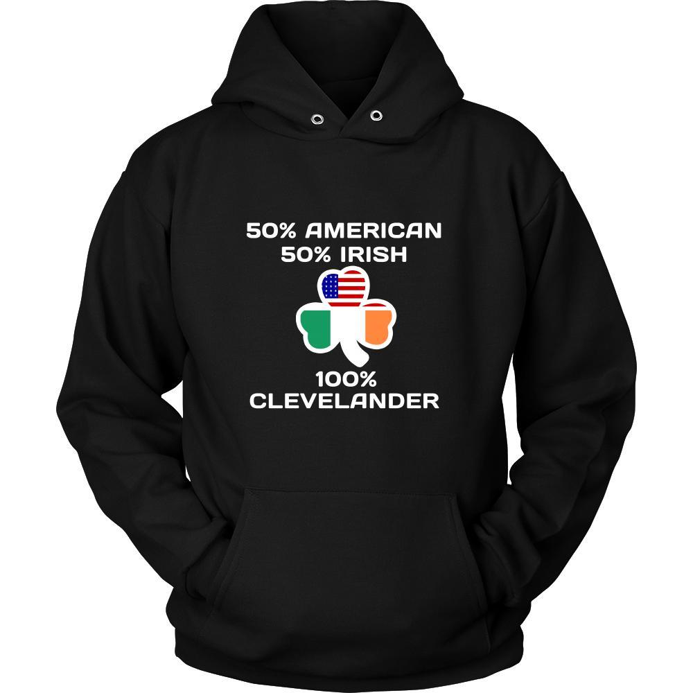 Saint Patrick's Day - " 100 % Cleveland Irish " - custom made apparel.-T-shirt-Teelime | shirts-hoodies-mugs