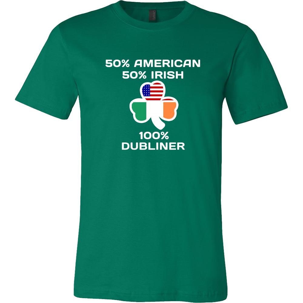 Saint Patrick's Day - " 100 % Dublin Irish " - custom made funny t-shirts.-T-shirt-Teelime | shirts-hoodies-mugs