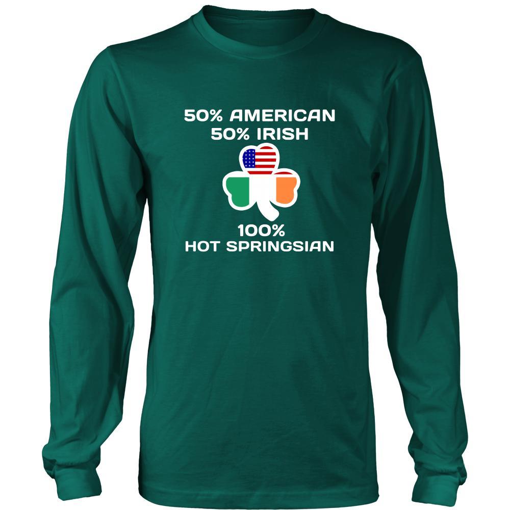 Saint Patrick's Day - " 100 % Hot Springs Irish " - custom made apparel.-T-shirt-Teelime | shirts-hoodies-mugs
