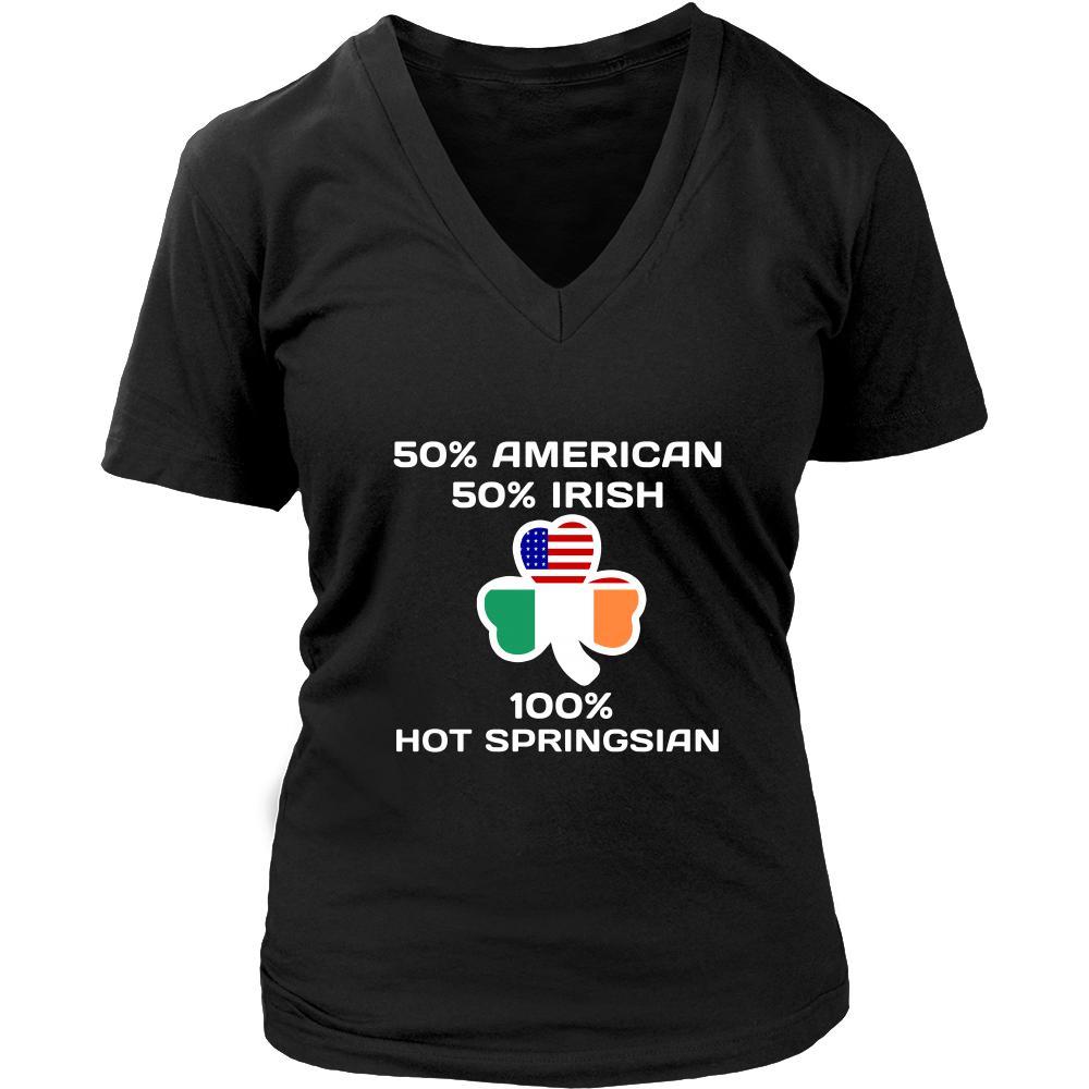 Saint Patrick's Day - " 100 % Hot Springs Irish " - custom made funny t-shirts.-T-shirt-Teelime | shirts-hoodies-mugs