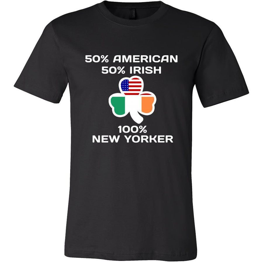 Saint Patrick's Day - " 100 % New York Irish " - custom made funny t-shirts.-T-shirt-Teelime | shirts-hoodies-mugs