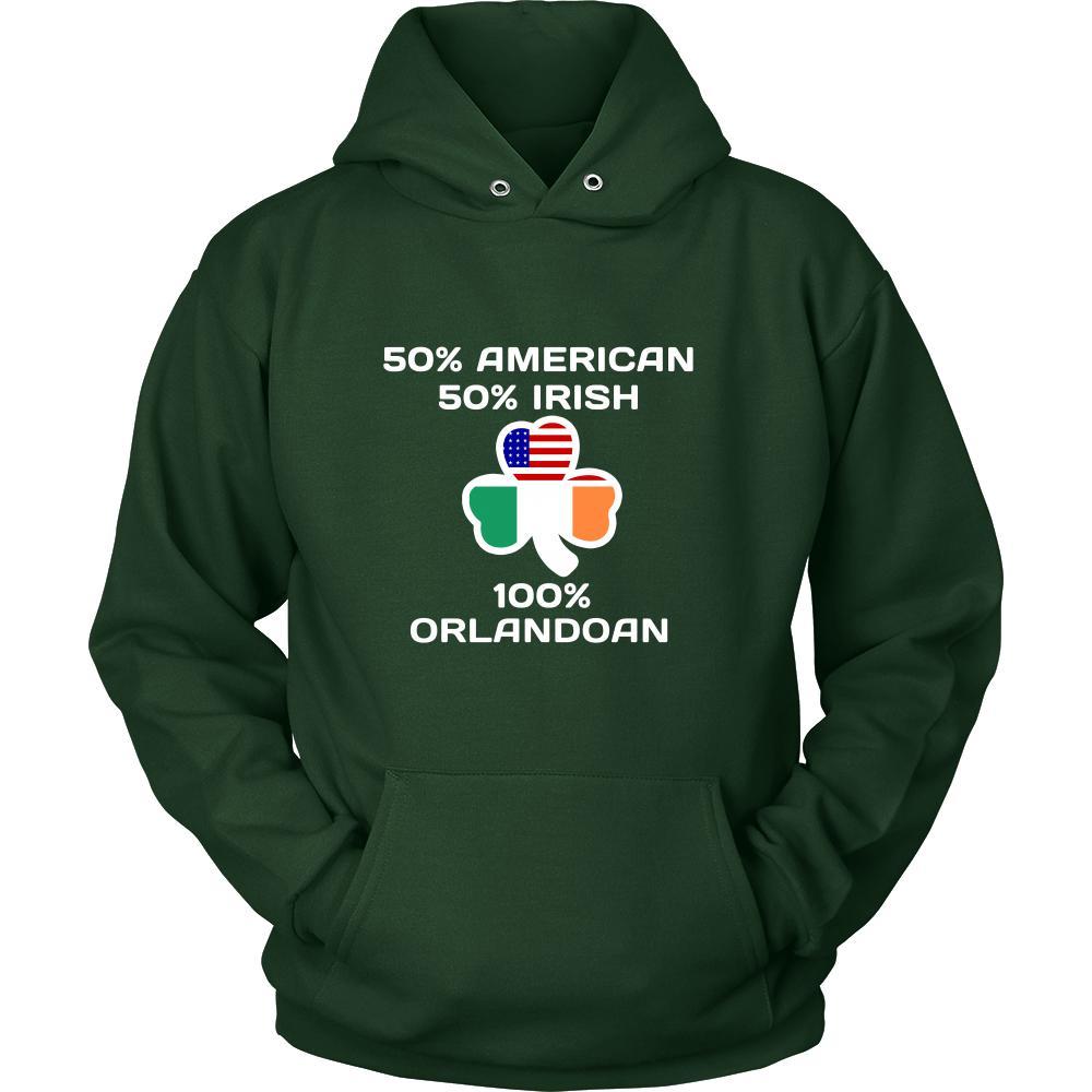 Saint Patrick's Day - " 100 % Orlando Irish " - custom made apparel.-T-shirt-Teelime | shirts-hoodies-mugs