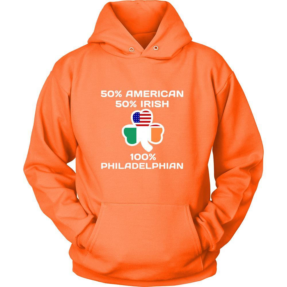 Saint Patrick's Day - " 100 % Philadelphia Irish " - custom made funny t-shirts.-T-shirt-Teelime | shirts-hoodies-mugs