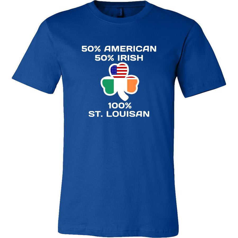 Saint Patrick's Day - " 100 % Saint Louis Irish " - custom made funny t-shirts.-T-shirt-Teelime | shirts-hoodies-mugs