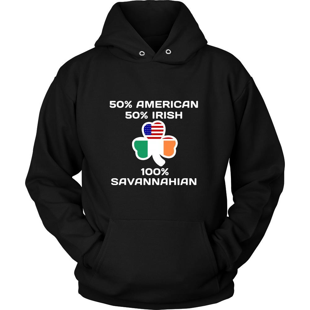 Saint Patrick's Day - " 100 % Savannah Irish " - custom made funny t-shirts.-T-shirt-Teelime | shirts-hoodies-mugs