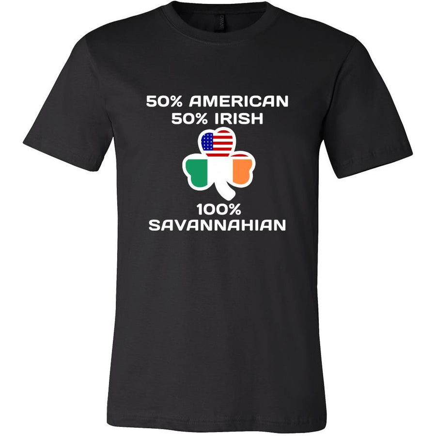 Saint Patrick's Day - " 100 % Savannah Irish " - custom made funny t-shirts.-T-shirt-Teelime | shirts-hoodies-mugs