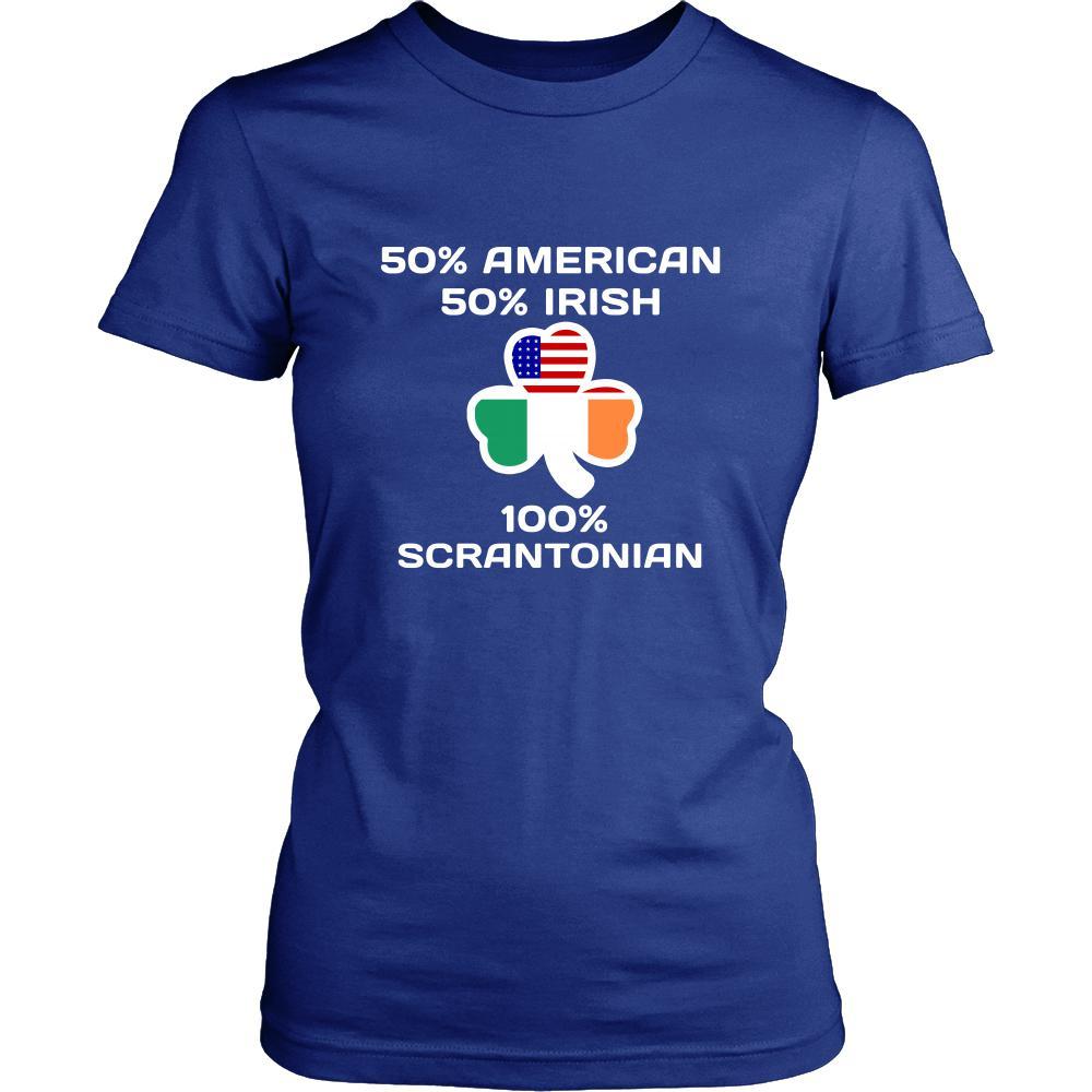 Saint Patrick's Day - " 100 % Scranton Irish " - custom made funny t-shirts.-T-shirt-Teelime | shirts-hoodies-mugs