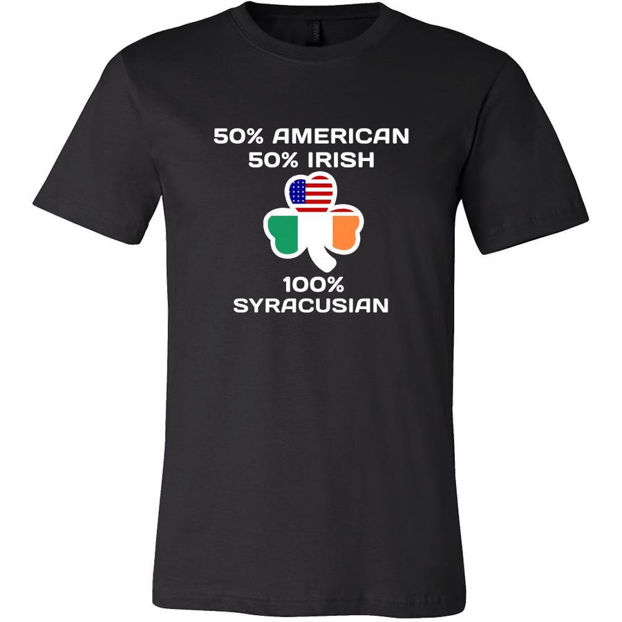 Saint Patrick's Day - " 100 % Syracuse Irish " - custom made funny t-shirts-T-shirt-Teelime | shirts-hoodies-mugs