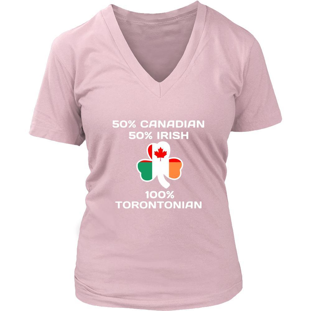 Saint Patrick's Day - " 100 % Toronto Canada Irish " - custom made funny t-shirts.-T-shirt-Teelime | shirts-hoodies-mugs