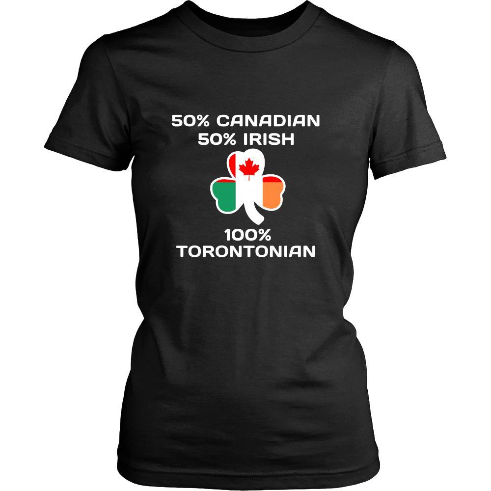 Saint Patrick's Day - " 100 % Toronto Canada Irish " - custom fun - Teelime | Unique t-shirts
