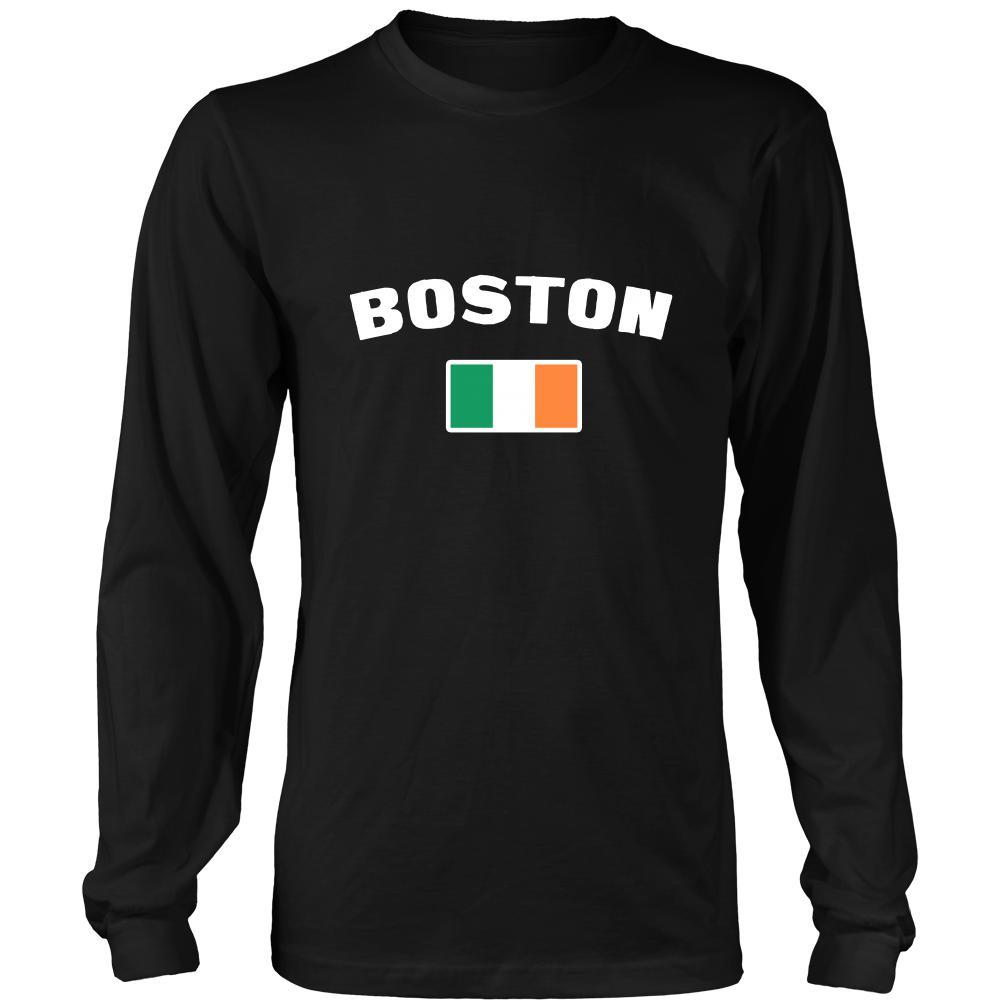 Saint Patrick's Day - "Boston Parade Irish Flag" - custom made cool apparel.-T-shirt-Teelime | shirts-hoodies-mugs