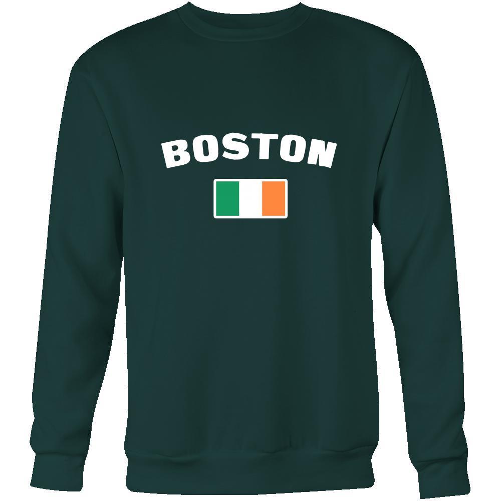 Saint Patrick's Day - "Boston Parade Irish Flag" - custom made cool apparel.-T-shirt-Teelime | shirts-hoodies-mugs