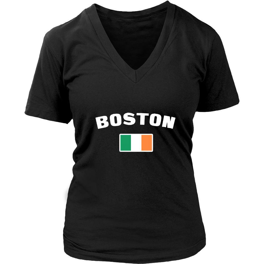 Saint Patrick's Day - " Boston Parade Irish Flag " - custom made festive t-shirts.-T-shirt-Teelime | shirts-hoodies-mugs