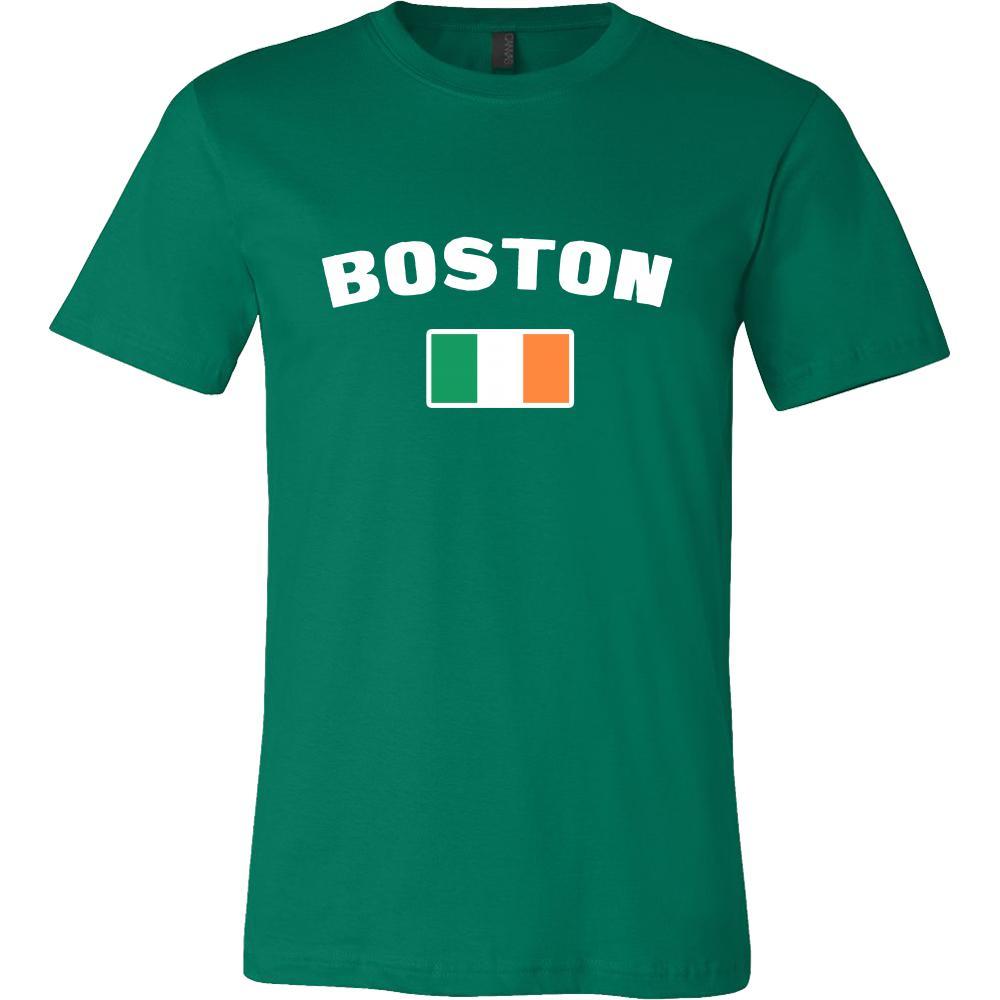 Saint Patrick's Day - " Boston Parade Irish Flag " - custom made festive t-shirts.-T-shirt-Teelime | shirts-hoodies-mugs