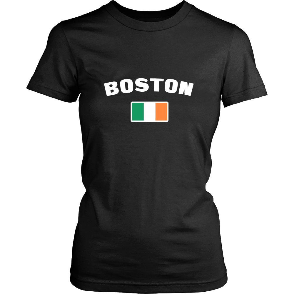 Saint Patrick's Day - " Boston Parade Irish Flag " - custom made festive t-shirts.-T-shirt-Teelime | shirts-hoodies-mugs