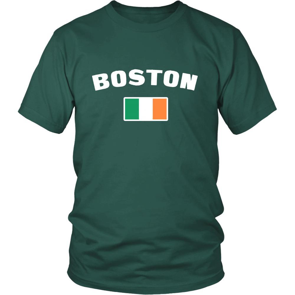 Saint Patrick's Day - " Boston Parade Irish Flag " - custom made festive t-shirts.-T-shirt-Teelime | shirts-hoodies-mugs