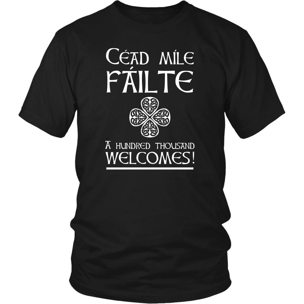 Saint Patrick's Day - Cead MIle Failte - A hundred Thousant Welcomes! - custom made t-shirt-T-shirt-Teelime | shirts-hoodies-mugs