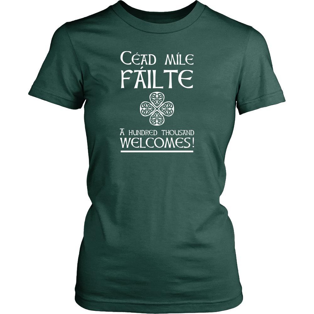 Saint Patrick's Day - Cead MIle Failte - A hundred Thousant Welcomes! - custom made t-shirt-T-shirt-Teelime | shirts-hoodies-mugs