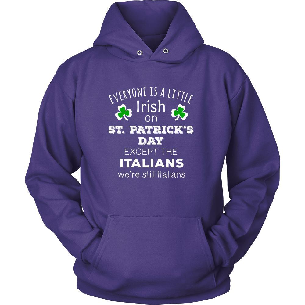 Saint Patrick's Day - " Everyone is a little Irish, except Italians " - Long Sleeve-T-shirt-Teelime | shirts-hoodies-mugs