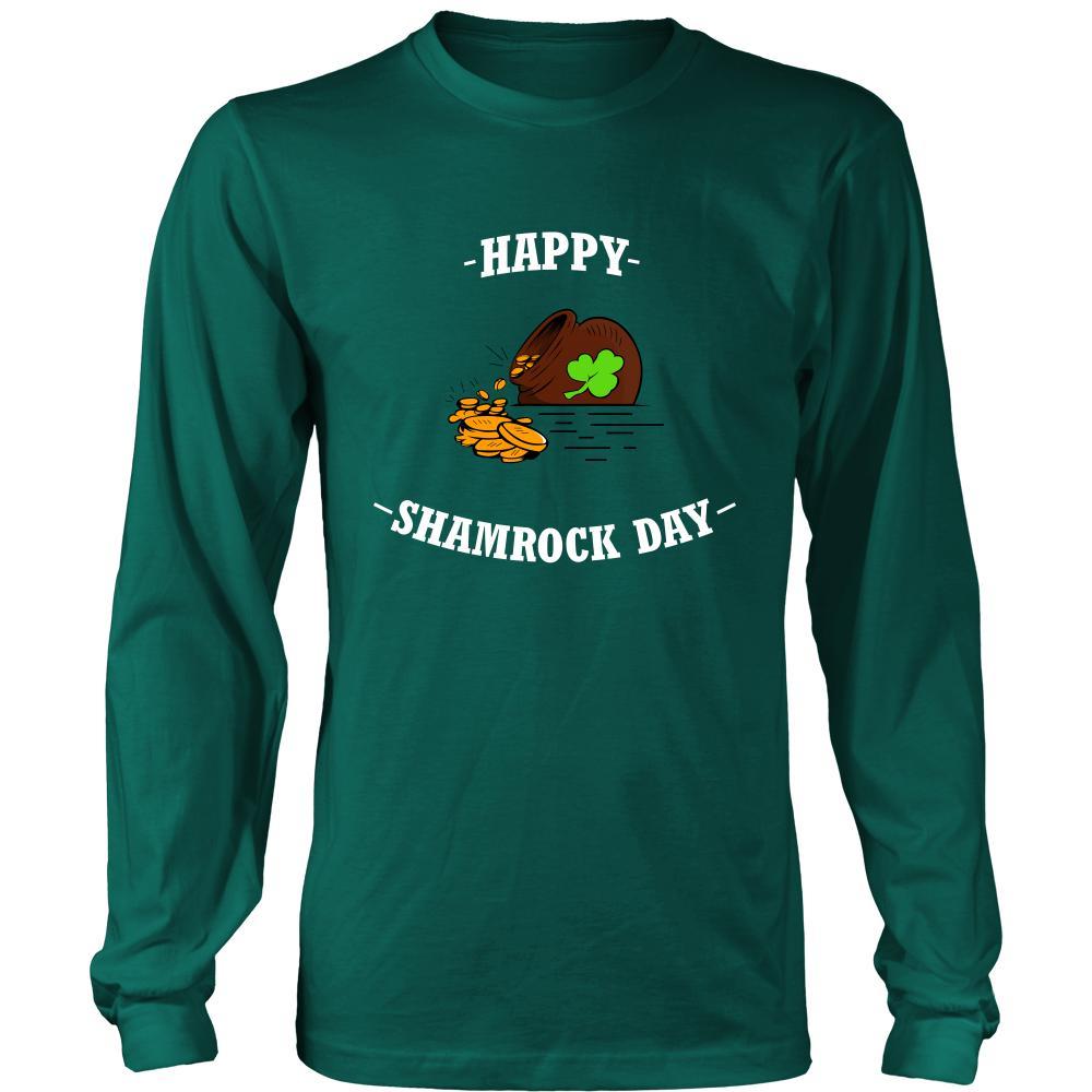 Saint Patrick's Day - " Happy Shamrock Day Golden Pot " - custom made funny t-shirts, original gifts.-T-shirt-Teelime | shirts-hoodies-mugs
