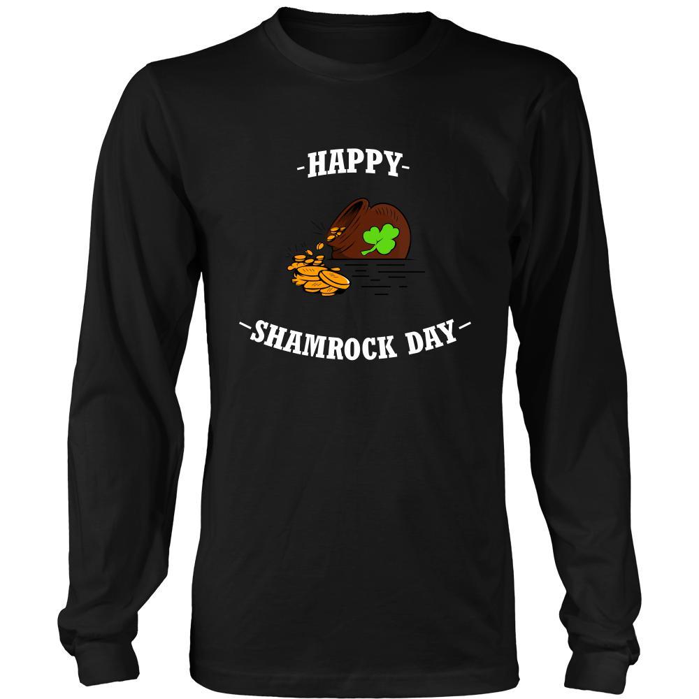 Saint Patrick's Day - " Happy Shamrock Day Golden Pot " - custom made funny t-shirts, original gifts.-T-shirt-Teelime | shirts-hoodies-mugs