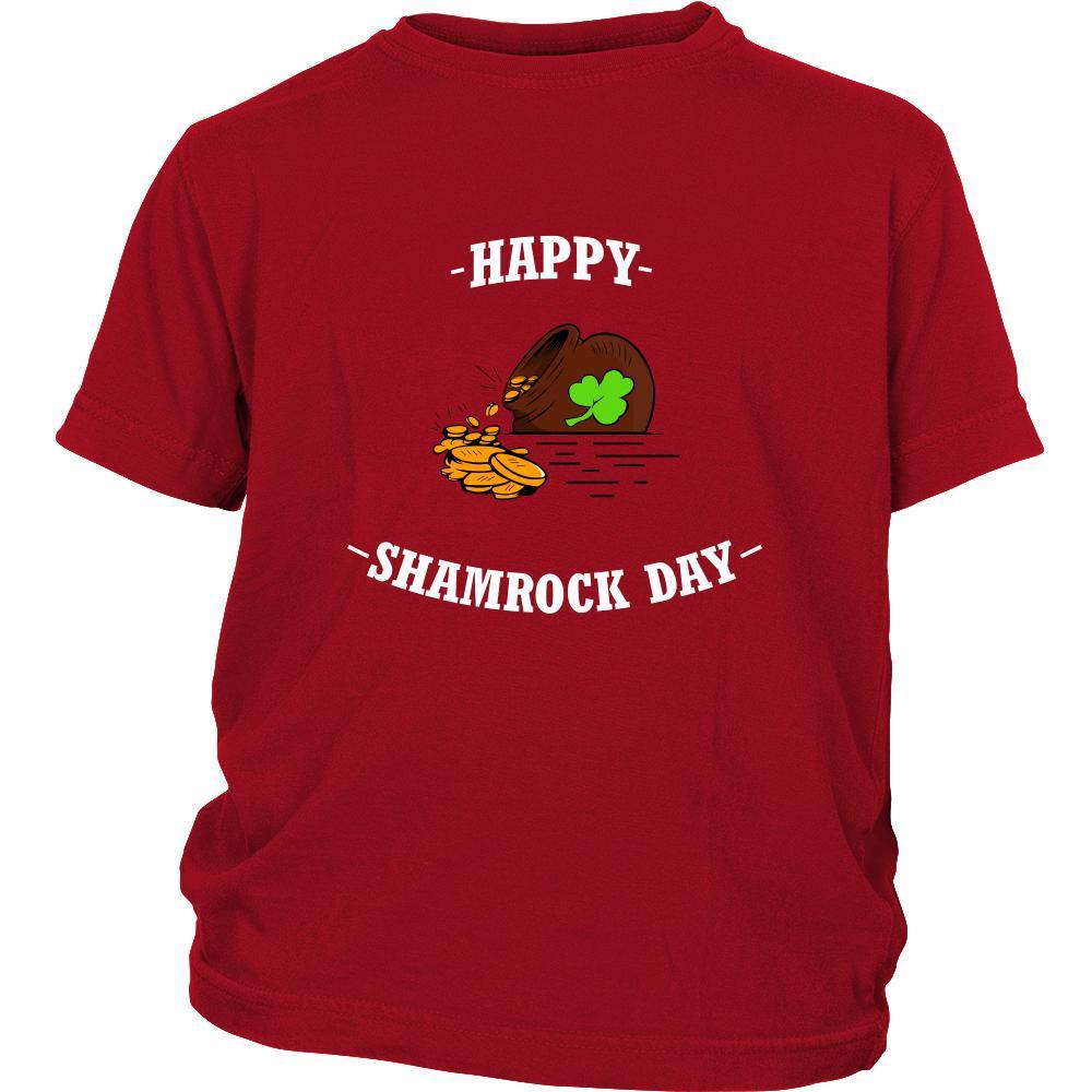 Saint Patrick's Day- "Happy Shamrock Day Golden pot " - custom made funny t-shirts, original gifts.-T-shirt-Teelime | shirts-hoodies-mugs