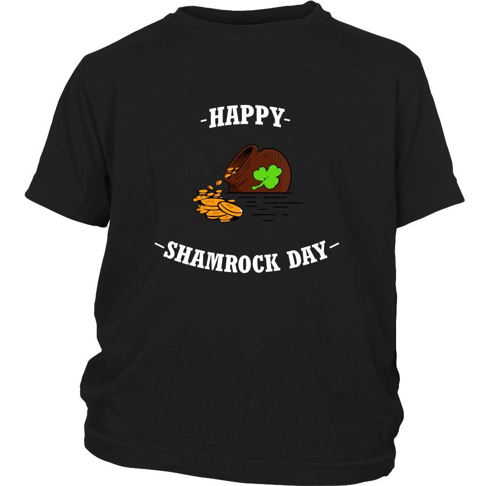 Saint Patrick's Day- "Happy Shamrock Day Golden pot " - custom made funny t-shirts, original gifts.-T-shirt-Teelime | shirts-hoodies-mugs