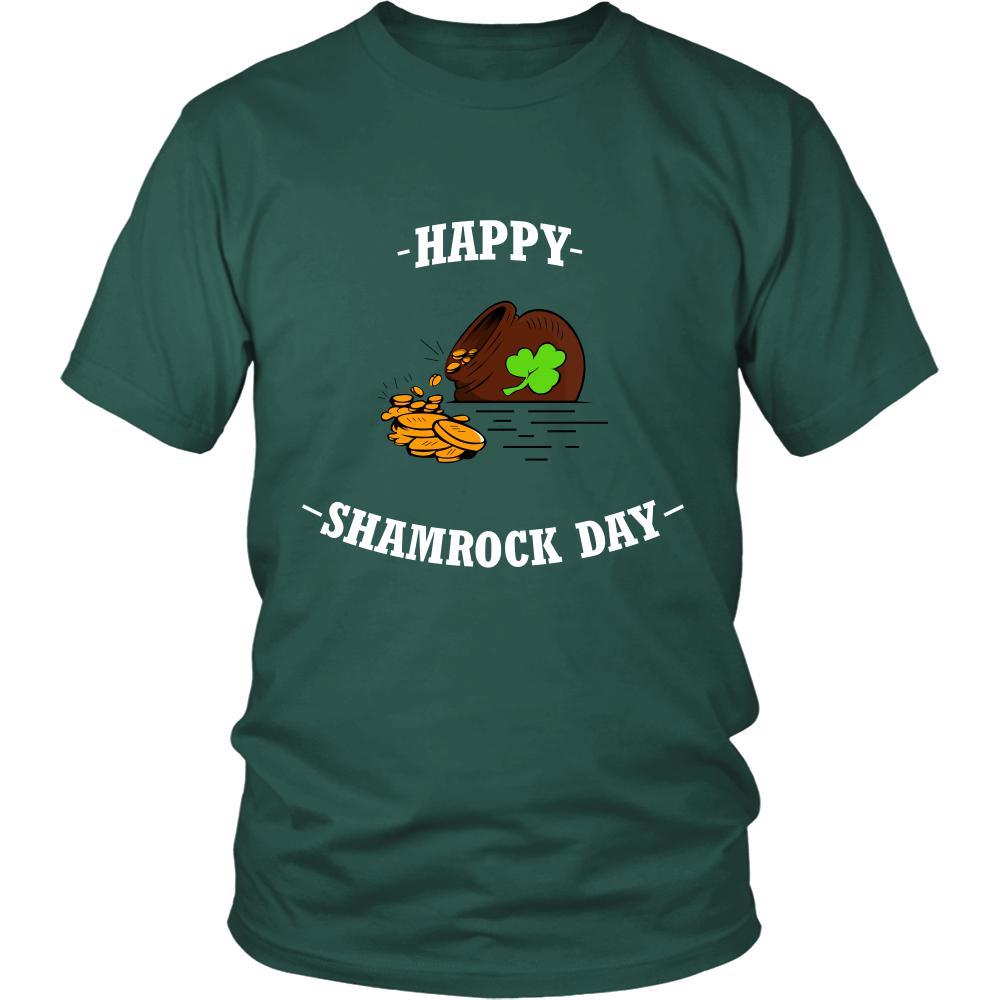 Saint Patrick's Day- "Happy Shamrock Day Golden pot " - custom made funny t-shirts, original gifts.-T-shirt-Teelime | shirts-hoodies-mugs