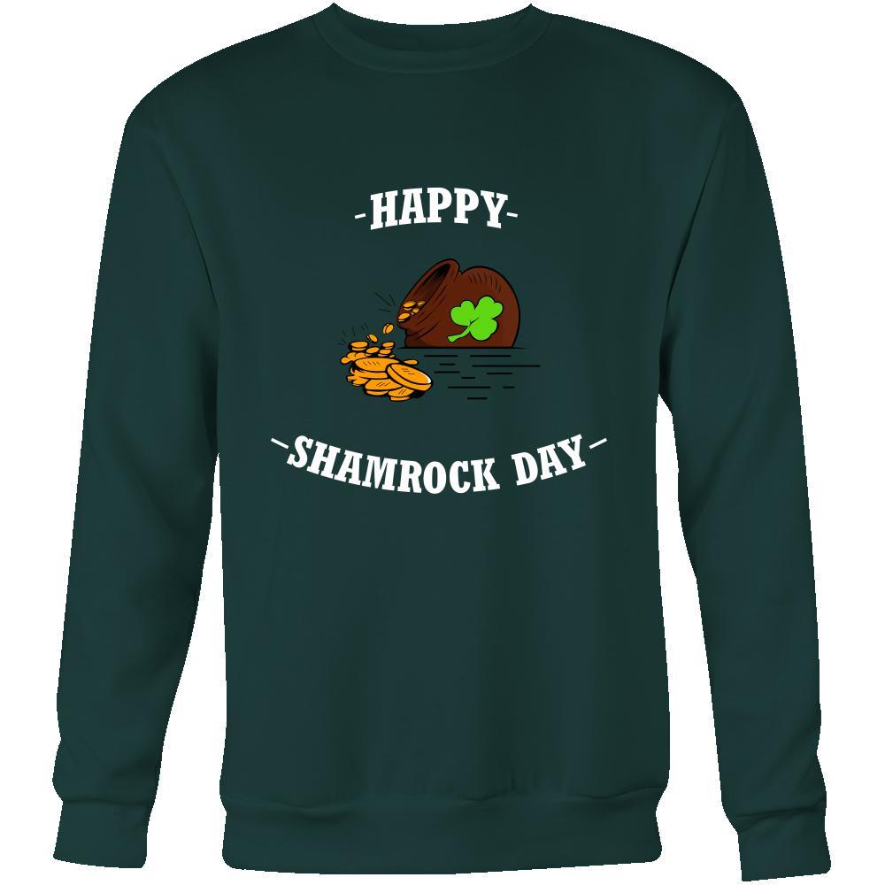 Saint Patrick's Day - " Happy Shamrock Day Golden Pot " - custom made funny t-shirts, original gifts.-T-shirt-Teelime | shirts-hoodies-mugs