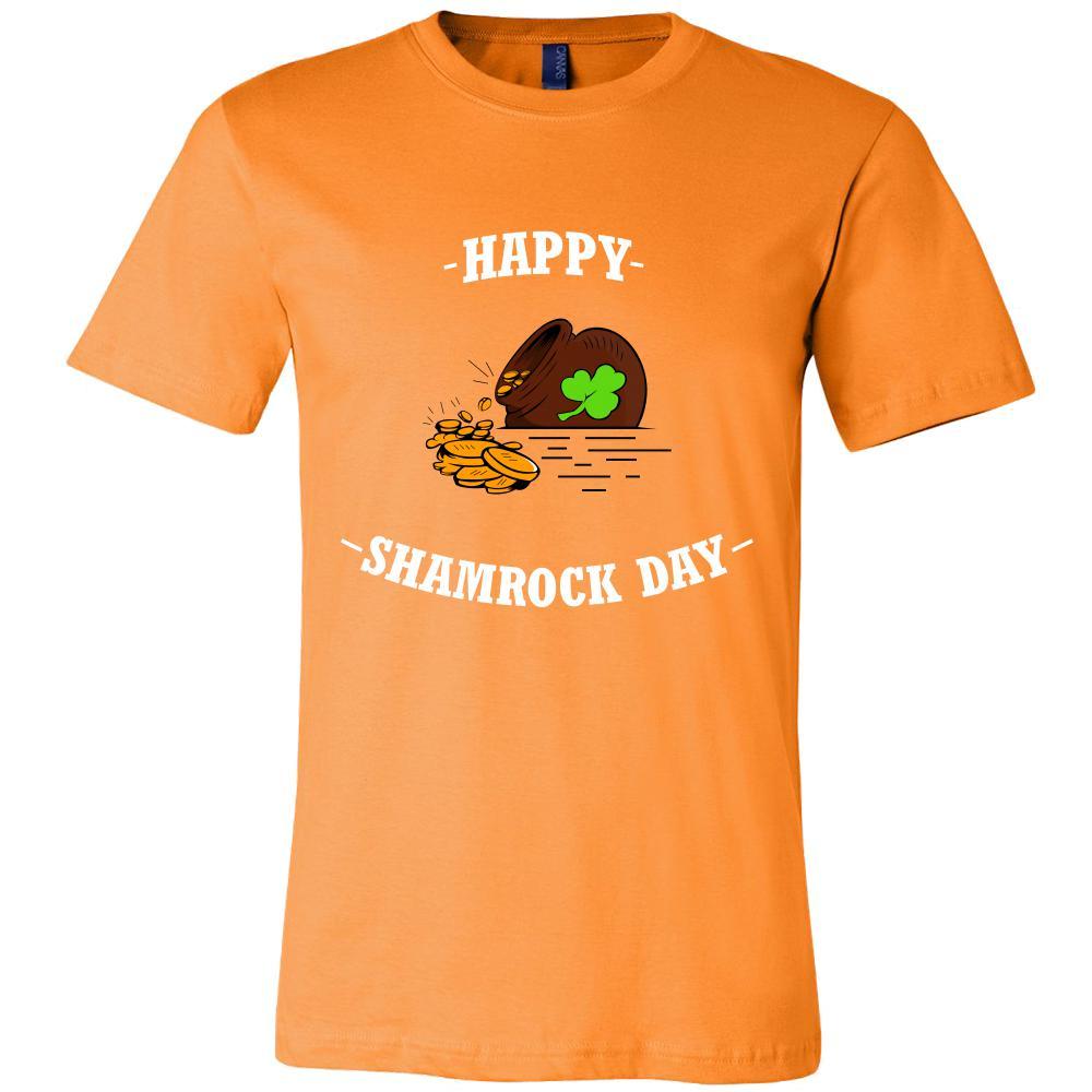 Saint Patrick's Day- "Happy Shamrock Day Golden pot " - custom made funny t-shirts, original gifts.-T-shirt-Teelime | shirts-hoodies-mugs