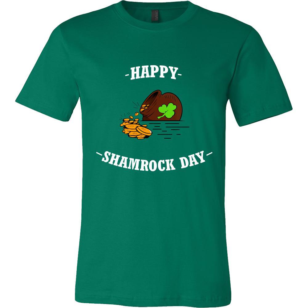 Saint Patrick's Day- "Happy Shamrock Day Golden pot " - custom made funny t-shirts, original gifts.-T-shirt-Teelime | shirts-hoodies-mugs