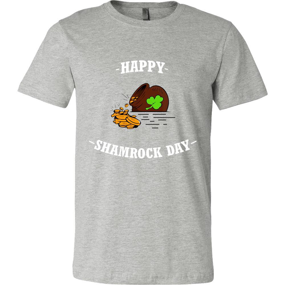 Saint Patrick's Day- "Happy Shamrock Day Golden pot " - custom made funny t-shirts, original gifts.-T-shirt-Teelime | shirts-hoodies-mugs