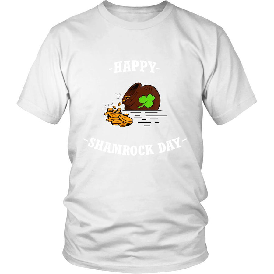 Saint Patrick's Day- "Happy Shamrock Day Golden pot " - custom made funny t-shirts, original gifts.-T-shirt-Teelime | shirts-hoodies-mugs