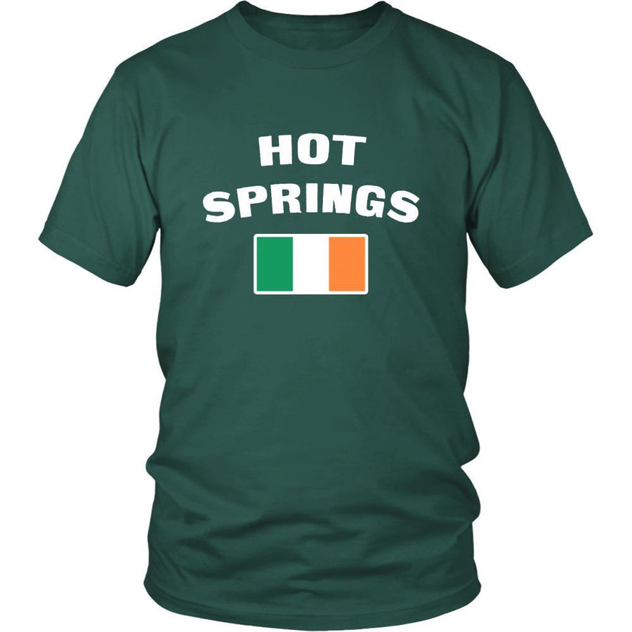 Saint Patrick's Day - " Hot Springs Parade Irish Flag " - custom made festive t-shirts.-T-shirt-Teelime | shirts-hoodies-mugs