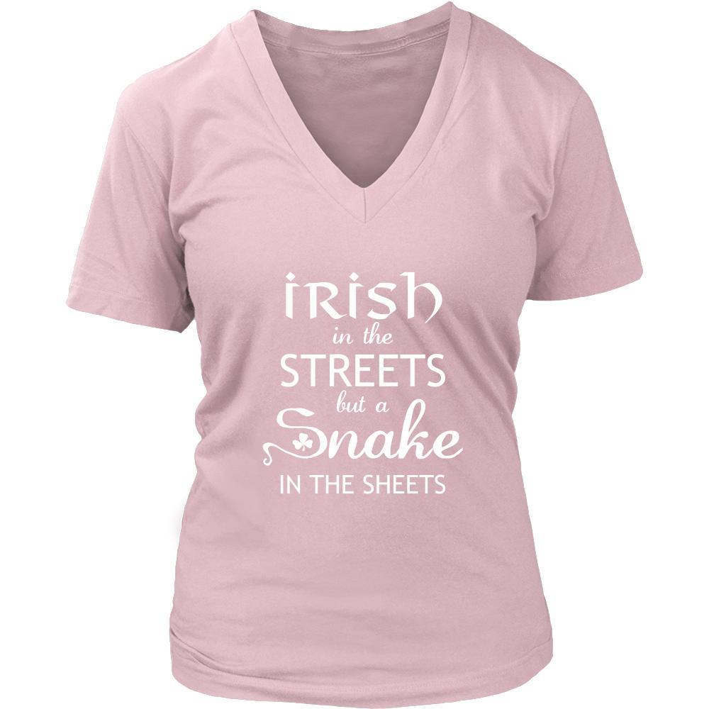 Saint Patrick's Day - " Irish in the Streets, Snake in Sheets " - custom made funny t-shirts.-T-shirt-Teelime | shirts-hoodies-mugs