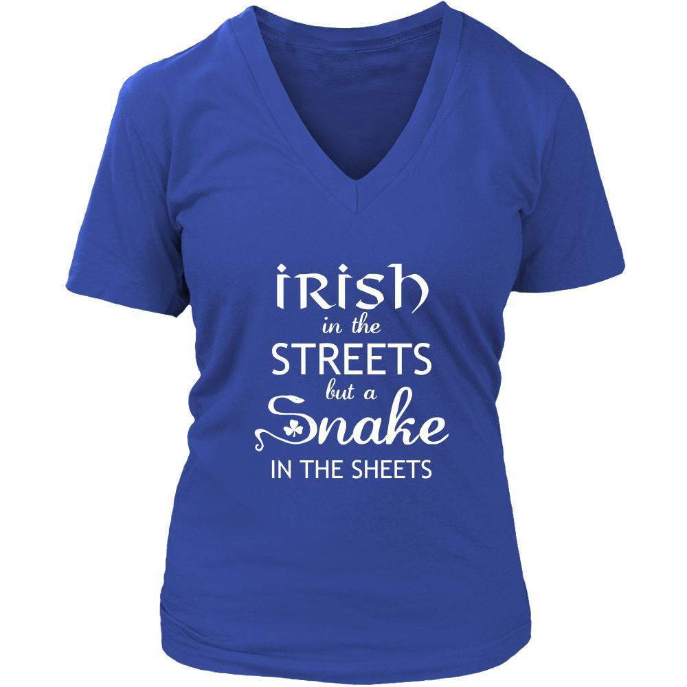 Saint Patrick's Day - " Irish in the Streets, Snake in Sheets " - custom made funny t-shirts.-T-shirt-Teelime | shirts-hoodies-mugs