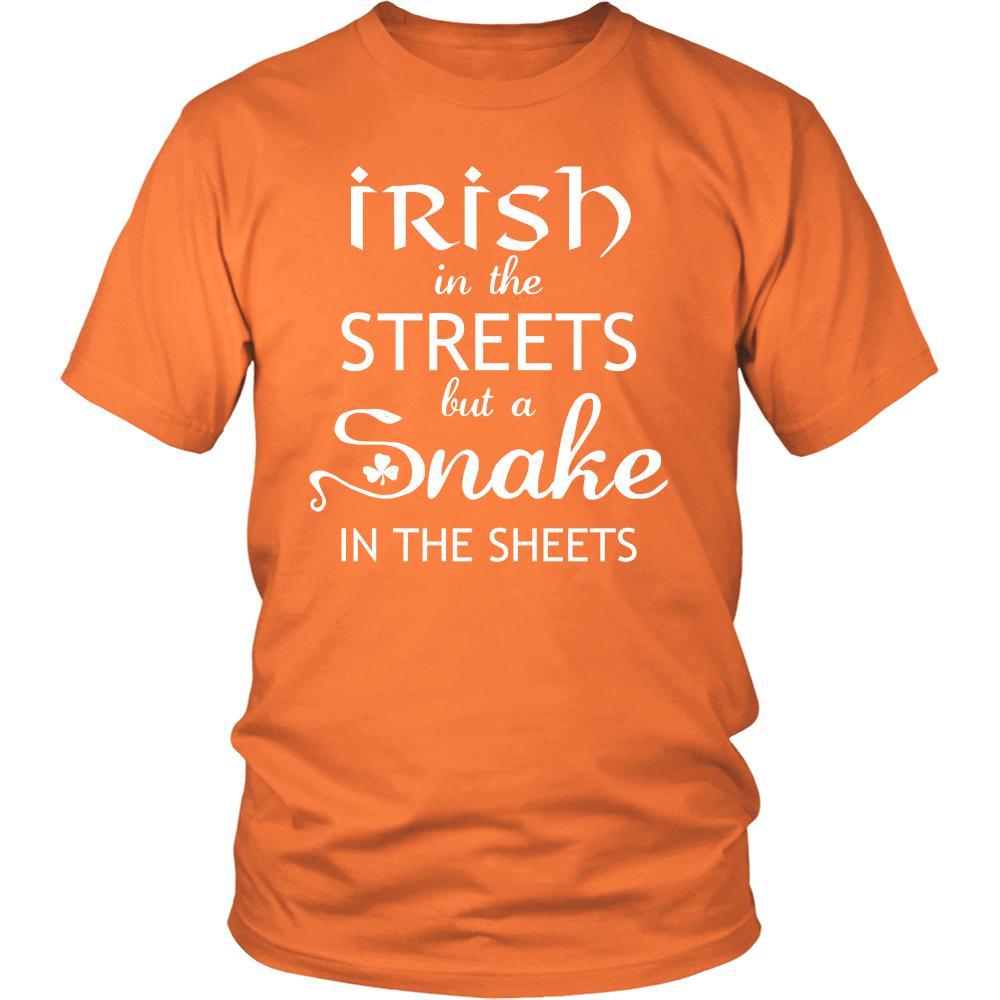 Saint Patrick's Day - " Irish in the Streets, Snake in Sheets " - custom made funny t-shirts.-T-shirt-Teelime | shirts-hoodies-mugs