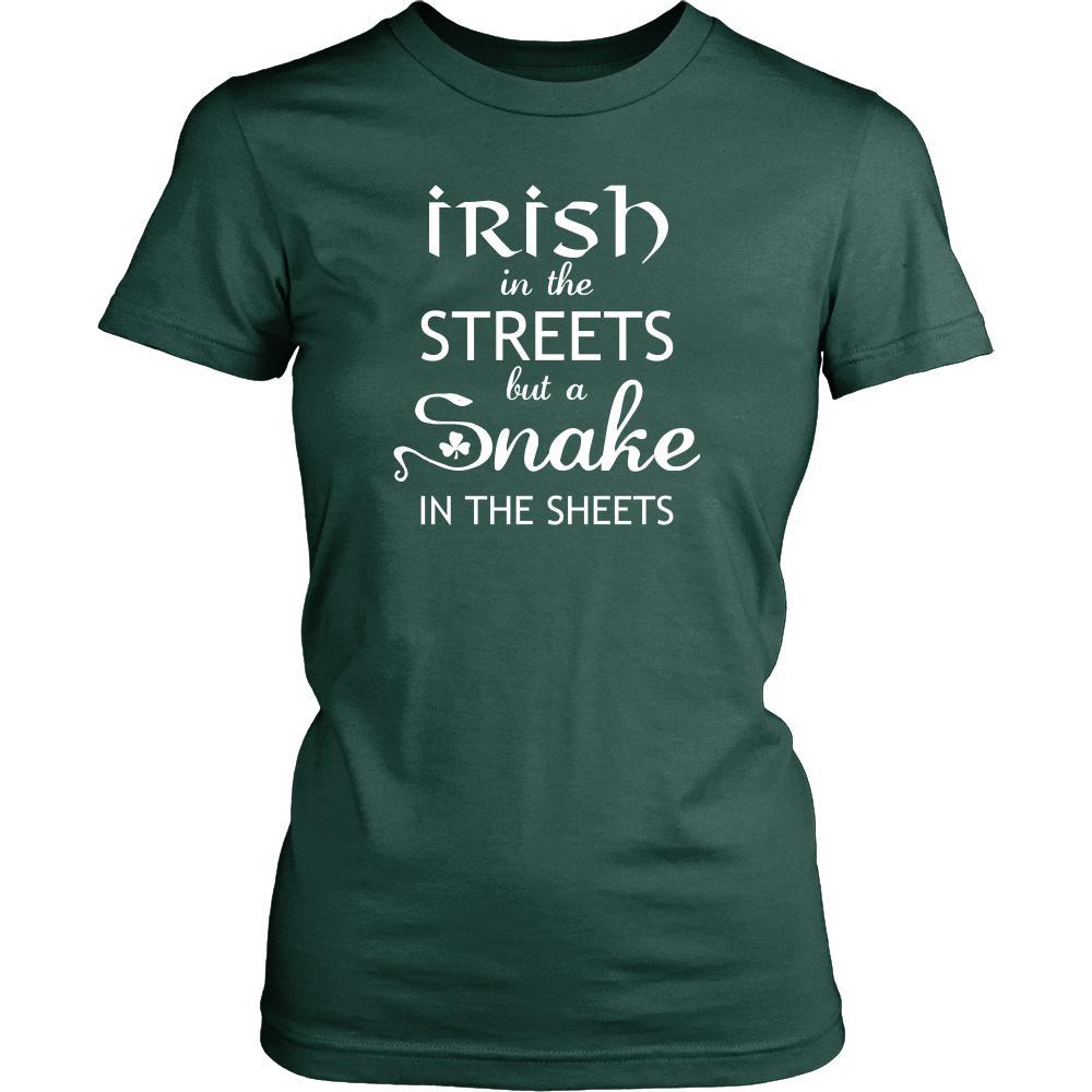 Saint Patrick's Day - " Irish in the Streets, Snake in Sheets " - custom made funny t-shirts.-T-shirt-Teelime | shirts-hoodies-mugs