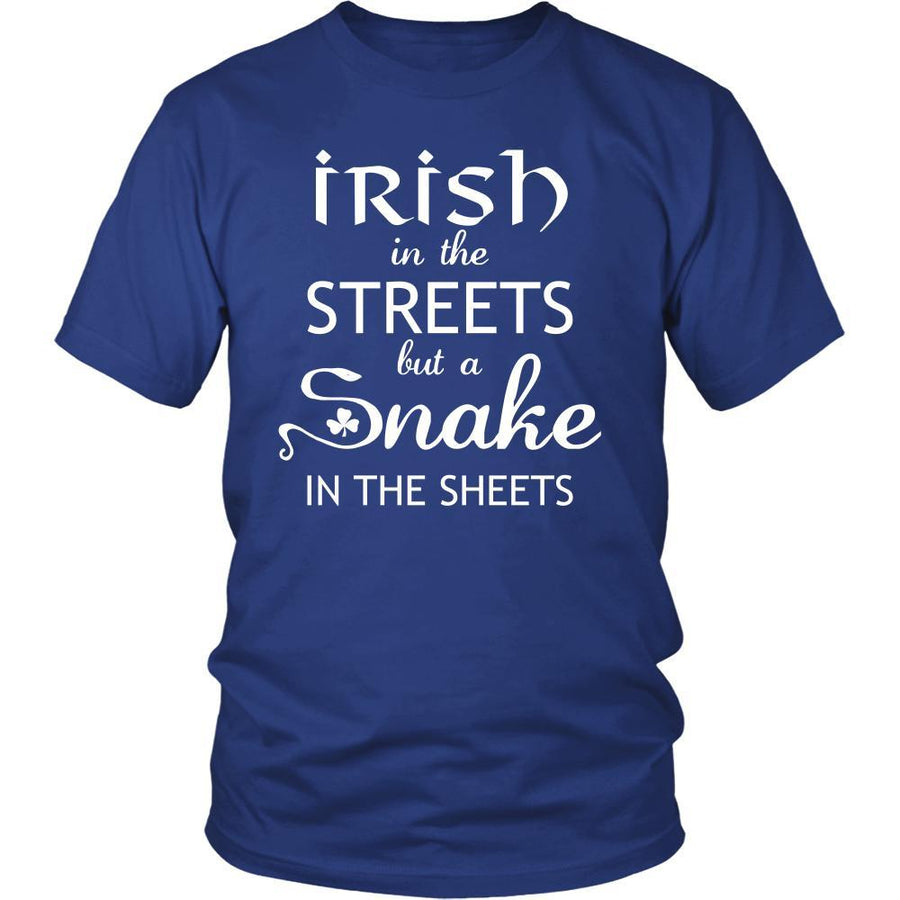 Saint Patrick's Day - " Irish in the Streets, Snake in Sheets " - custom made funny t-shirts.-T-shirt-Teelime | shirts-hoodies-mugs