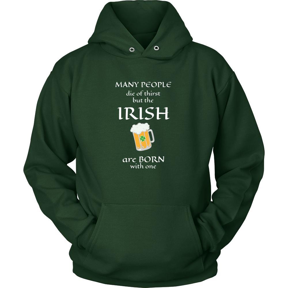 Saint Patrick's Day - " Irish thirst for Beer " - custom made funny sweatshirts,hoodies, long sleeve shirts.-T-shirt-Teelime | shirts-hoodies-mugs
