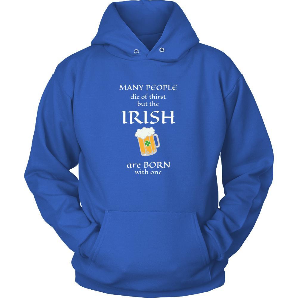 Saint Patrick's Day - " Irish thirst for Beer " - custom made funny sweatshirts,hoodies, long sleeve shirts.-T-shirt-Teelime | shirts-hoodies-mugs