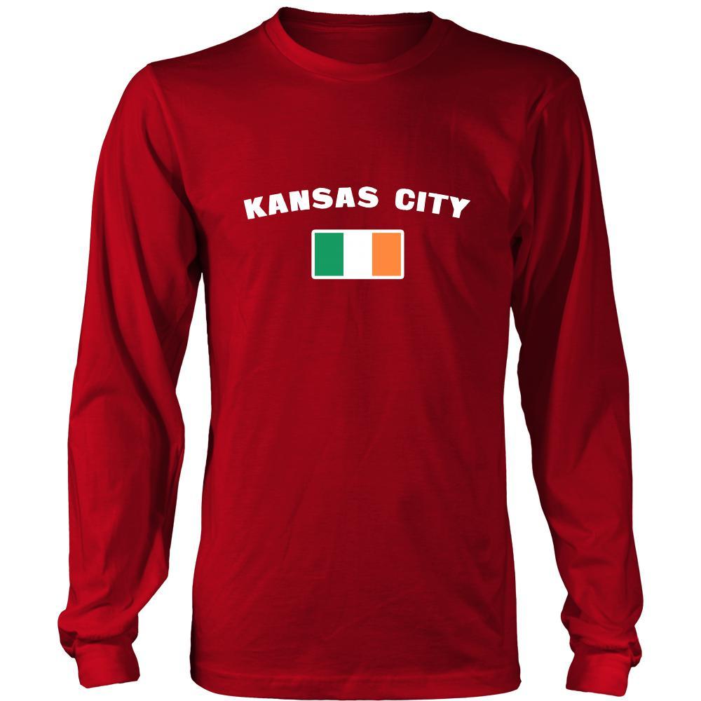 Saint Patrick's Day - "Kansas City Parade Irish Flag" - custom made cool apparel.-T-shirt-Teelime | shirts-hoodies-mugs