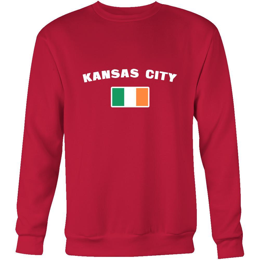 Saint Patrick's Day - "Kansas City Parade Irish Flag" - custom made cool apparel.-T-shirt-Teelime | shirts-hoodies-mugs