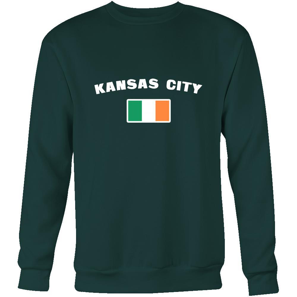 Saint Patrick's Day - "Kansas City Parade Irish Flag" - custom made cool apparel.-T-shirt-Teelime | shirts-hoodies-mugs